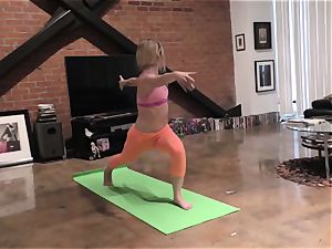 Yoga nymph analed in point of view