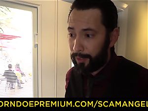 SCAM ANGELS - Boobylicious milf babes boinks rich guy